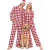 image:imageSWOMOG Matching Family Christmas Pajamas amp Dog BandanaRed and White Buffalo Plaid