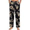 image:imageSWOMOG Mens Satin Silky Pajama Pants Soft Silk Long Pajama Bottoms with Drawstring amp Button Fly amp PocketsBlack Dragon