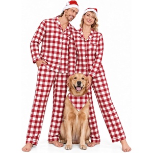 image:imageSWOMOG Matching Family Christmas Pajamas amp Dog BandanaRed and White Buffalo Plaid