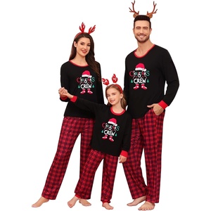 image:imageSWOMOG Matching Family Pajama Set Long Sleeve Christmas Pajama Button Down Holiday Sleepwear SetRed Merry Christmas