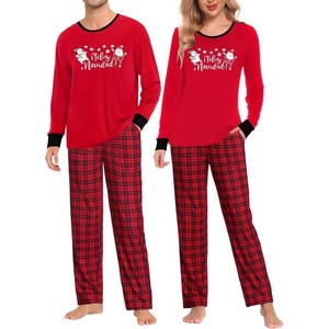 image:imageSWOMOG Matching Family Pajama Set Long Sleeve Christmas Pajama Button Down Holiday Sleepwear SetSnowmanplaid