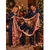 image:imageSWOMOG Christmas Family Matching Pajamas Long Sleeve Button Down Sleepwear Festival Party Holiday Pjs SetsChristmas Hat