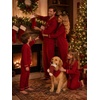image:imageSWOMOG Christmas Family Matching Pajamas Long Sleeve Button Down Sleepwear Festival Party Holiday Pjs SetsRed