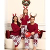image:imageSWOMOG Family Christmas Matching Pajamas Sets Long Sleeve Pjs Holiday Sleepwear Women Men Soft Loungewear SetCandy Cane Christmas Tree