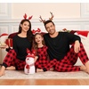 image:imageSWOMOG Family Christmas Matching Pajamas Sets Long Sleeve Pjs Holiday Sleepwear Women Men Soft Loungewear SetChristmas Berry Plaid