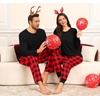 image:imageSWOMOG Family Christmas Matching Pajamas Sets Long Sleeve Pjs Holiday Sleepwear Women Men Soft Loungewear SetChristmas Berry Plaid