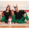 image:imageSWOMOG Family Christmas Matching Pajamas Sets Long Sleeve Pjs Holiday Sleepwear Women Men Soft Loungewear SetEvergreen Christmas Plaid