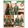 image:imageSWOMOG Family Matching Pajama Set Silk Satin Button Down Sleepwear WomenMenKids Long Sleeve 2 Pcs Pj SetOlive Green