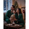 image:imageSWOMOG Matching Family Pajama Set Couple Christmas Printed Sleepwear Xmas Long Sleeve Lounge Set Men amp Women Pjs SetChristmas Green  Button