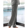 image:imageSWOMOG Womens Pajama Sets Long Sleeve Button Down Sleepwear 2 Piece PJs Soft Lounge Sets with Pockets SXXLDark Grey