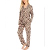 image:imageSWOMOG Womens Pajamas Set Long Sleeve Sleepwear Button Down Nightwear Soft Cotton Pj Lounge SetsLeopard