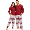 image:imageSWOMOG Family Christmas Matching Pajamas Sets Long Sleeve Pjs Holiday Sleepwear Women Men Soft Loungewear SetCandy Cane Christmas Tree