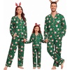 image:imageSWOMOG Matching Family Christmas Pajamas Set Modal Long Sleeve ButtonDown Sleepwear Family Festival Party Xmas PJs SetsGreen Christmas Santa