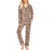 image:imageSWOMOG Womens Pajamas Set Long Sleeve Sleepwear Button Down Nightwear Soft Cotton Pj Lounge SetsLeopard
