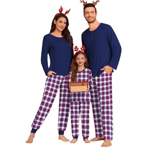 image:imageSWOMOG Family Christmas Matching Pajamas Sets Long Sleeve Pjs Holiday Sleepwear Women Men Soft Loungewear SetWinter Night Plaid