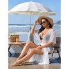 image:imageSWOMOG Women Plus Size Swimsuit Cover Up Bikini Bathing Suit Sexy Deep V Neck Swim Beach Dresses Summer BeachwearLong Ruffledwhite