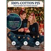 image:imageSWOMOG 100 Cotton Couples Matching Pajama Set Christmas Pajamas Buffalo Plaid Sleepwear Soft PJ Set with PocketsBlue Green Palid