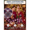 image:imageSWOMOG 100 Cotton Couples Matching Pajama Set Christmas Pajamas Buffalo Plaid Sleepwear Soft PJ Set with PocketsBurgundy Plaid