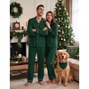 image:imageSWOMOG 100 Cotton Couples Matching Pajama Sets Xmas Long Sleeve Pj SetsGreen