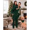 image:imageSWOMOG 100 Cotton Couples Matching Pajama Sets Xmas Long Sleeve Pj SetsGreen
