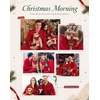 image:imageSWOMOG 100 Cotton Couples Matching Pajama Sets Xmas Long Sleeve Pj SetsRed