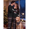 image:imageSWOMOG Christmas Couples Pajamas Sets Matching Women amp Men Long Sleeve Sleepwear Pjs Set Soft 2 Pcs LoungewearBlack Christmas Tree