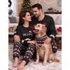 image:imageSWOMOG Christmas Couples Pajamas Sets Matching Women amp Men Long Sleeve Sleepwear Pjs Set Soft 2 Pcs LoungewearBlack Christmas Tree