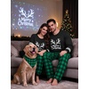 image:imageSWOMOG Christmas Couples Pajamas Sets Matching Women amp Men Long Sleeve Sleepwear Pjs Set Soft 2 Pcs LoungewearGreen Plaid Christmas Elk
