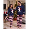 image:imageSWOMOG Christmas Couples Pajamas Sets Matching Women amp Men Long Sleeve Sleepwear Pjs Set Soft 2 Pcs LoungewearNavy Blue Santa