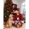 image:imageSWOMOG Christmas Couples Pajamas Sets Matching Women amp Men Long Sleeve Sleepwear Pjs Set Soft 2 Pcs LoungewearWhite Red Christmas