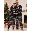 image:imageSWOMOG Christmas Family Matching Pajamas Long Sleeve Button Down Pj SetBlack Christmas Tree