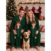 image:imageSWOMOG Christmas Family Matching Pajamas Long Sleeve Button Down Pj SetChristmas Green