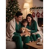 image:imageSWOMOG Christmas Family Matching Pajamas Long Sleeve Button Down Pj SetChristmas Green