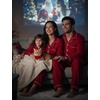 image:imageSWOMOG Christmas Family Matching Pajamas Long Sleeve Button Down Pj SetRed