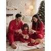 image:imageSWOMOG Christmas Family Matching Pajamas Long Sleeve Button Down Pj SetRed