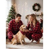 image:imageSWOMOG Christmas Family Matching Pajamas Long Sleeve Button Down Pj SetRed Black Plaid
