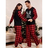 image:imageSWOMOG Christmas Family Matching Pajamas Long Sleeve Button Down Pj SetRed Christmas Elk