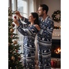 image:imageSWOMOG Christmas Family Matching Pajamas Long Sleeve Button Down Pj SetSnow