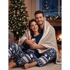 image:imageSWOMOG Christmas Family Matching Pajamas Long Sleeve Button Down Pj SetSnow Hat