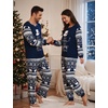 image:imageSWOMOG Christmas Family Matching Pajamas Long Sleeve Button Down Pj SetSnow Hat