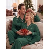image:imageSWOMOG Couple Matching Pajamas Sets Women amp Men Button Down Pjs Long SleeveGreen