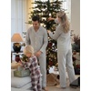 image:imageSWOMOG Couple Matching Pajamas Sets Women amp Men Button Down Pjs Long SleeveGreen Striped