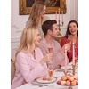image:imageSWOMOG Couple Matching Pajamas Sets Women amp Men Button Down Pjs Long SleevePink Striped