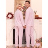 image:imageSWOMOG Couple Matching Pajamas Sets Women amp Men Button Down Pjs Long SleevePink Striped