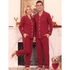 image:imageSWOMOG Couple Matching Pajamas Sets Women amp Men Button Down Pjs Long SleeveRed