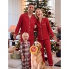 image:imageSWOMOG Couple Matching Pajamas Sets Women amp Men Button Down Pjs Long SleeveRed