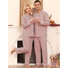image:imageSWOMOG Couple Matching Pajamas Sets Women amp Men Button Down Pjs Long SleeveRed Striped