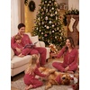 image:imageSWOMOG Family Matching Christmas Pajama Sets UltraSoft PJs Sets Long Sleeve Button Down SleepwearRed Striped