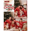 image:imageSWOMOG Family Matching Christmas Pajamas Set Silk Satin Long Sleeve Sleepwear WomenMenKids Button Down Loungewear Pj SetReindeer Snowflake Print