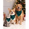 image:imageSWOMOG Family Matching Christmas Pajamas Silk Satin Long Sleeve Button Down 2Pcs Festival Sleepwear for MenWomen amp KidsDeep Green